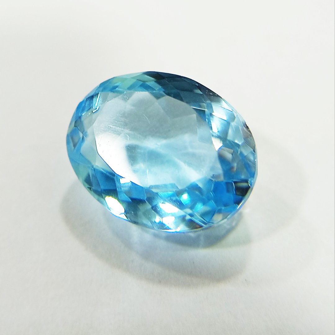 Radiant Natural Blue Topaz gemstone with serene blue hues, symbolizing clarity, communication, and emotional balance.