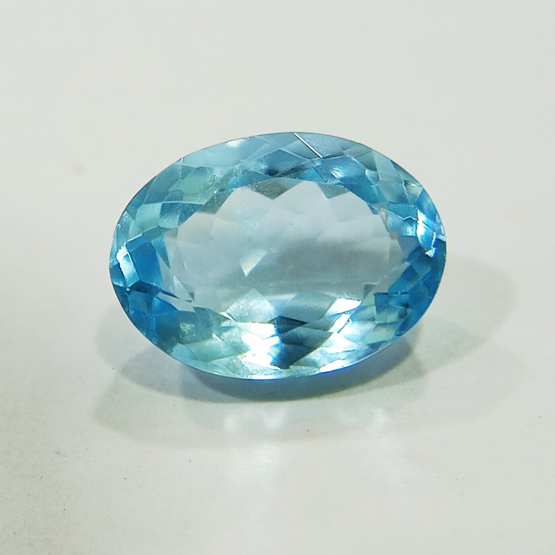Radiant Natural Blue Topaz gemstone with serene blue hues, symbolizing clarity, communication, and emotional balance.