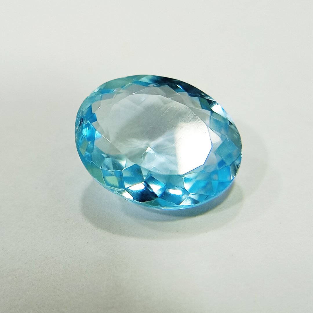 Radiant Natural Blue Topaz gemstone with serene blue hues, symbolizing clarity, communication, and emotional balance.