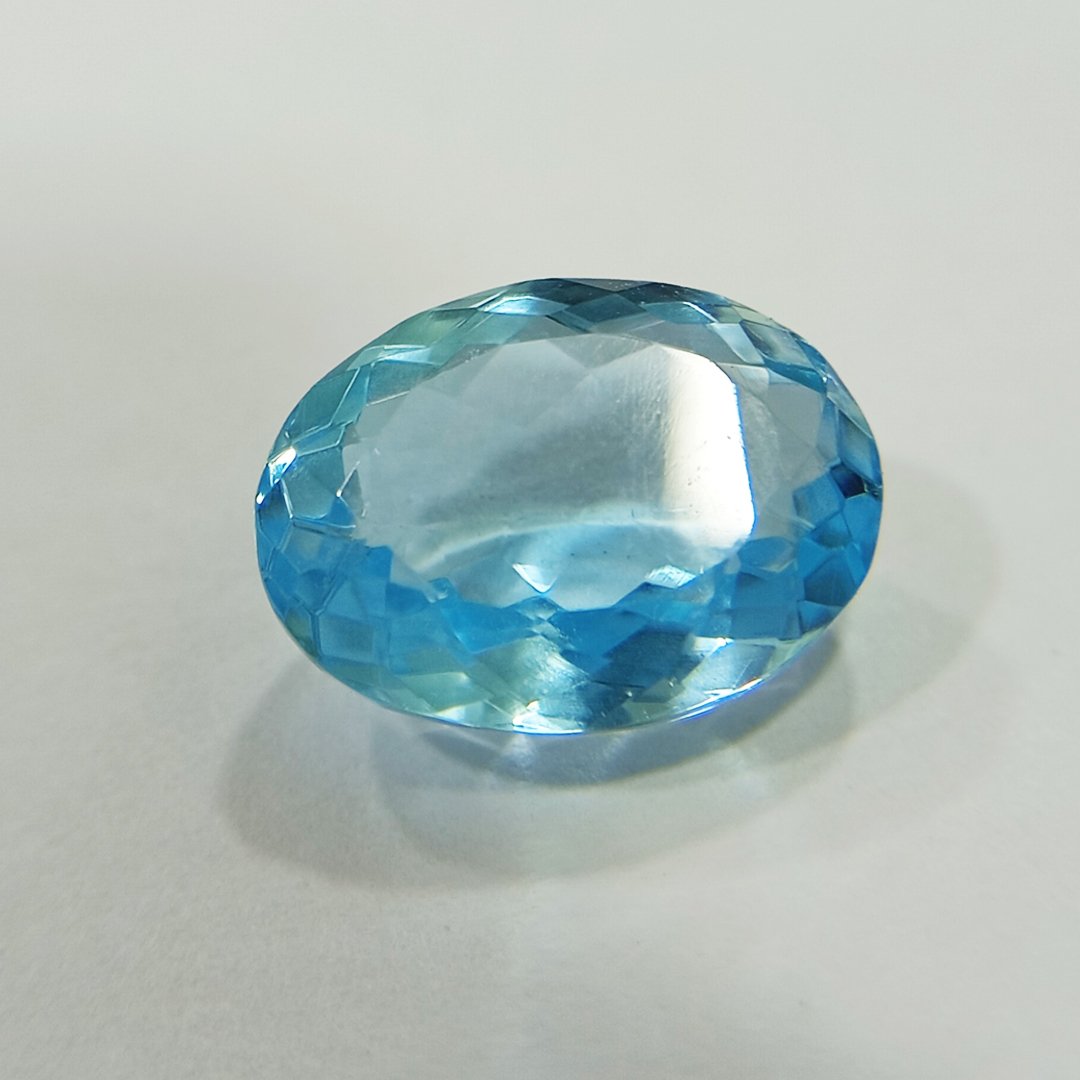 Radiant Natural Blue Topaz gemstone with serene blue hues, symbolizing clarity, communication, and emotional balance.