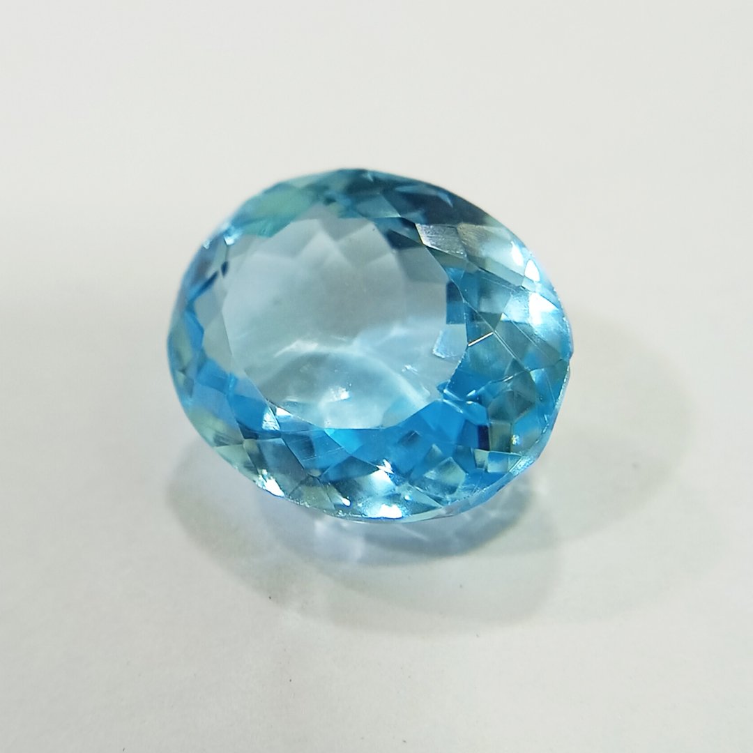 Radiant Natural Blue Topaz gemstone with serene blue hues, symbolizing clarity, communication, and emotional balance.