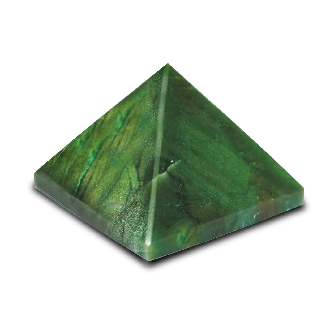 "Green Jade Pyramid – A symbol of prosperity, balance, and healing energy."