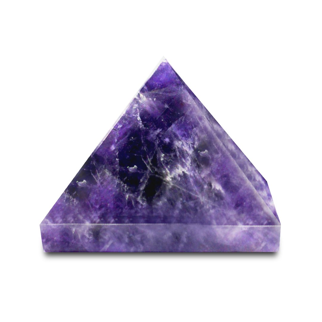 "Amethyst Pyramid – A symbol of spiritual wisdom, protection, and positive energy."