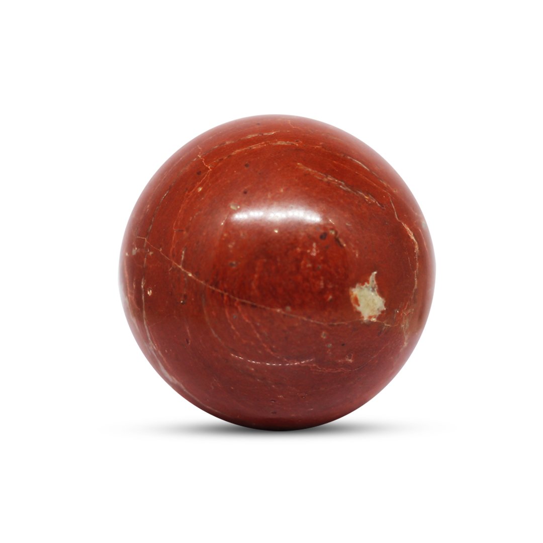 "Red Jasper Sphere Ball – A natural crystal for grounding, energy, and emotional balance."