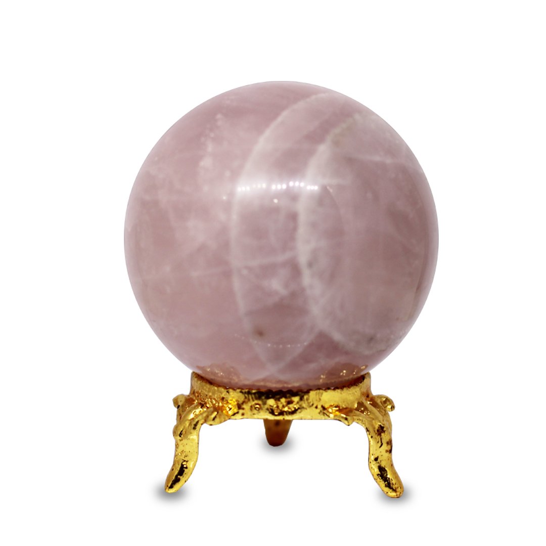 "Rose Quartz Sphere Ball – A crystal of unconditional love, emotional healing, and harmony."