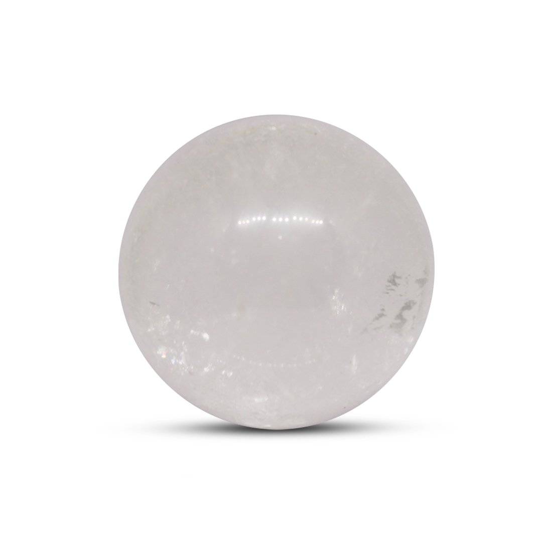 "Clear Sphatik (Crystal Quartz) Sphere Ball – A powerful energy amplifier that enhances clarity, balance, and spiritual healing."