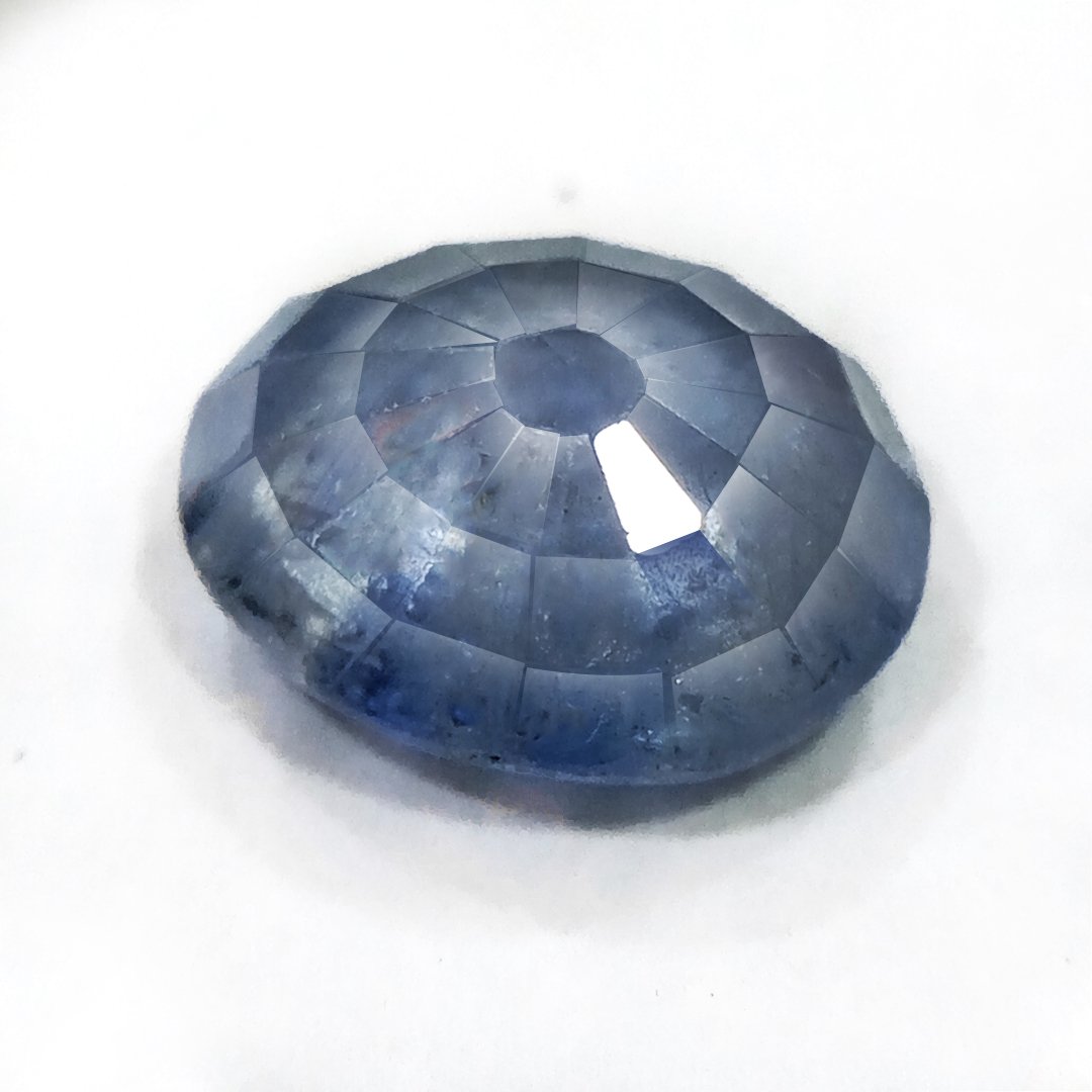 Exquisite Natural Blue Sapphire gemstone with deep blue hues, symbolizing wisdom, power, and prosperity.