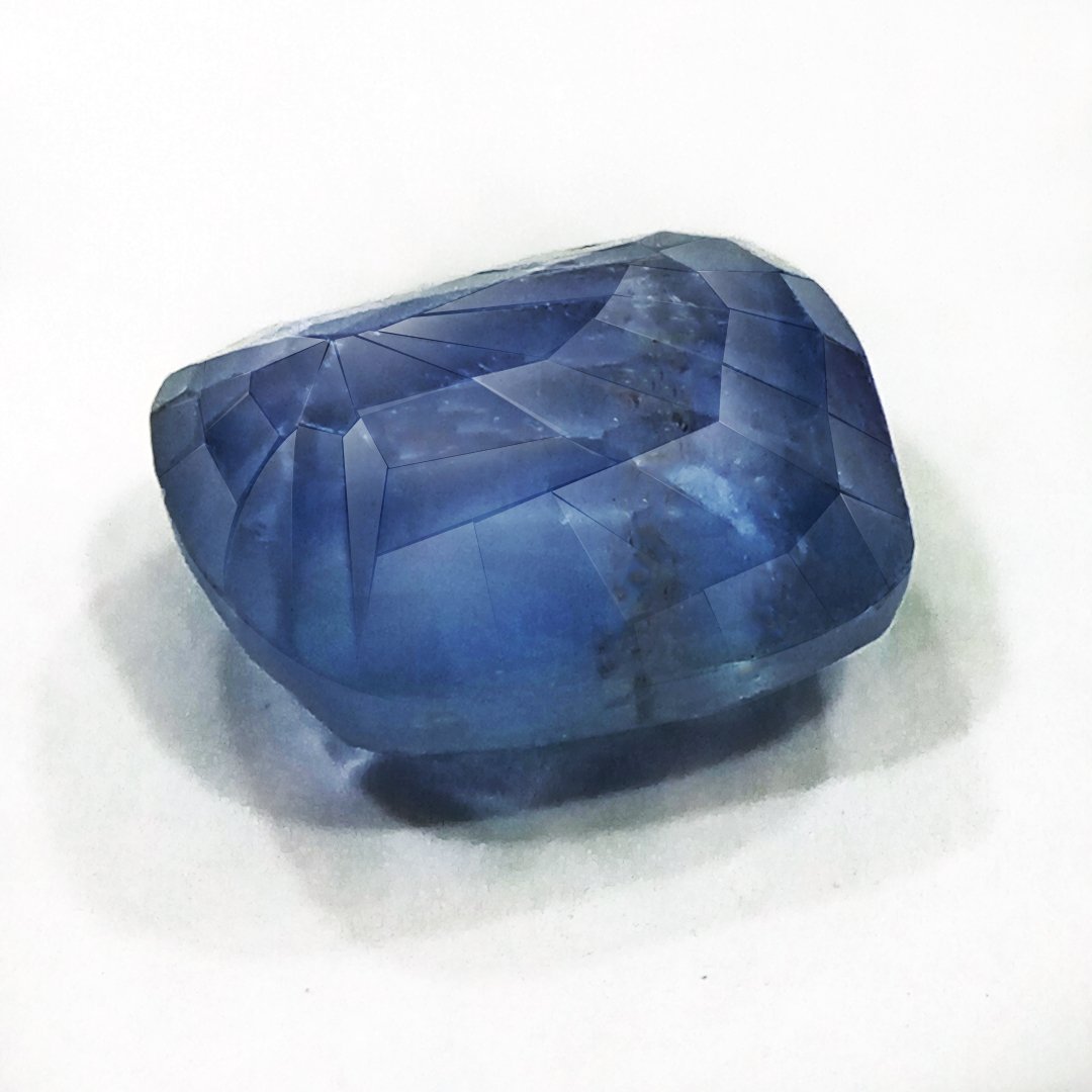 Exquisite Natural Blue Sapphire gemstone with deep blue hues, symbolizing wisdom, power, and prosperity.