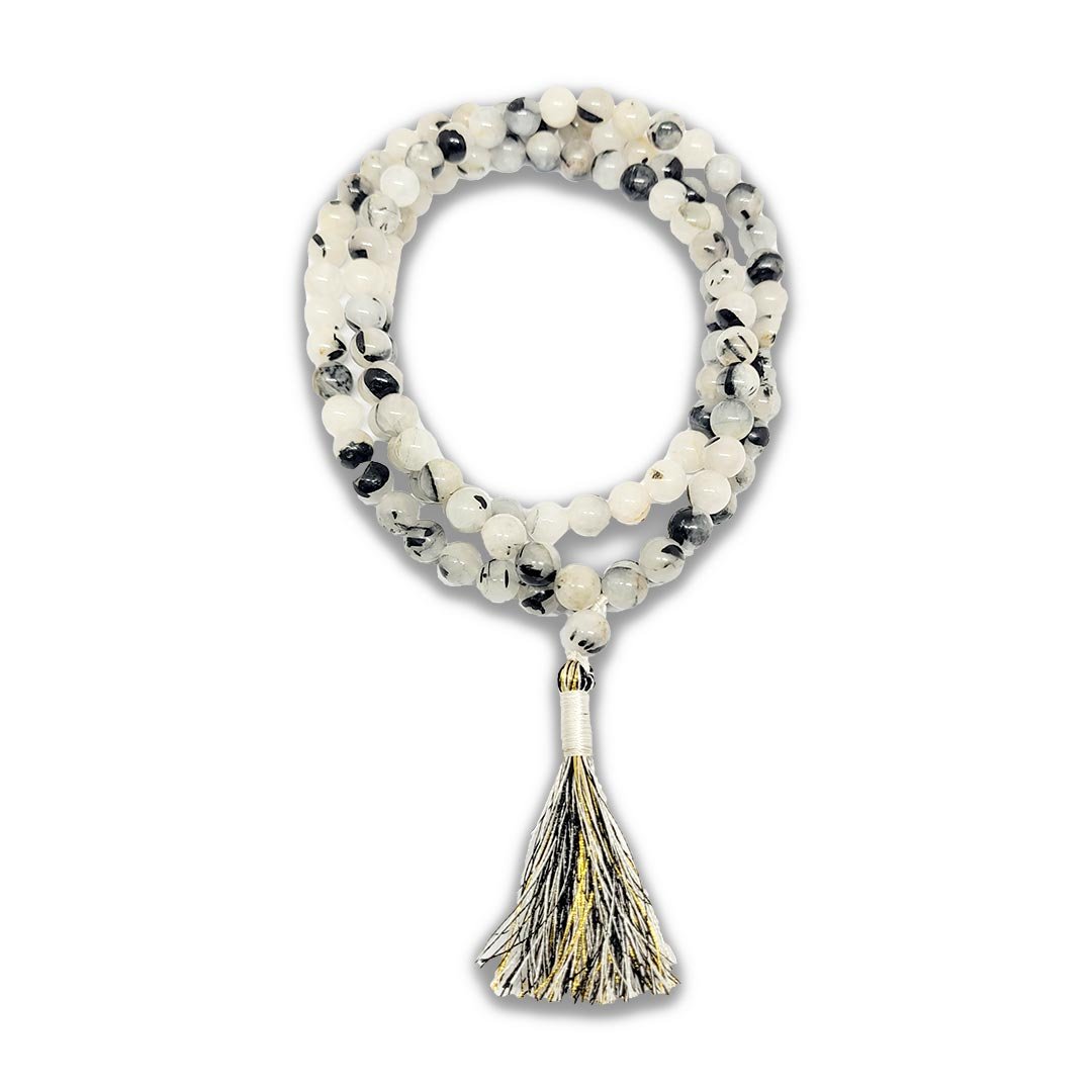 Snowflake Obsidian Gemstone Mala