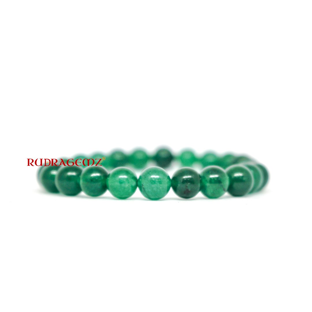 A handcrafted Green Onyx Bracelet, known for promoting emotional balance and inner strength.