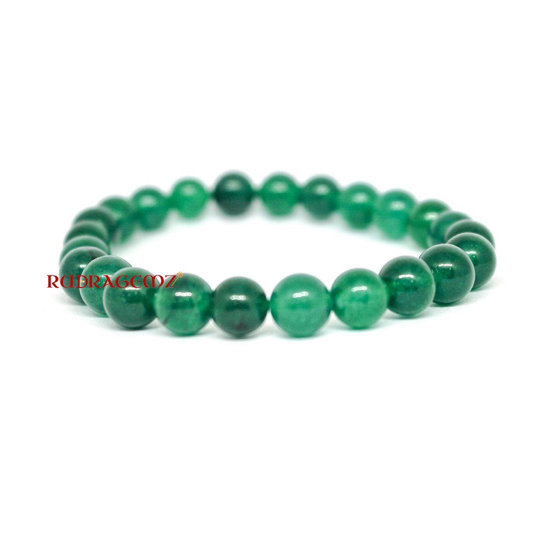 A handcrafted Green Onyx Bracelet, known for promoting emotional balance and inner strength.