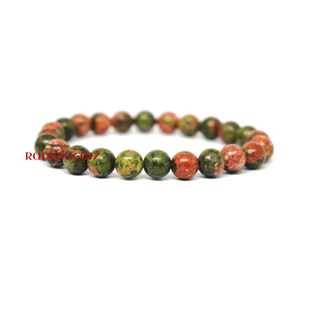 "Unakite Bracelet – A powerful crystal for emotional healing, balance, and harmony."