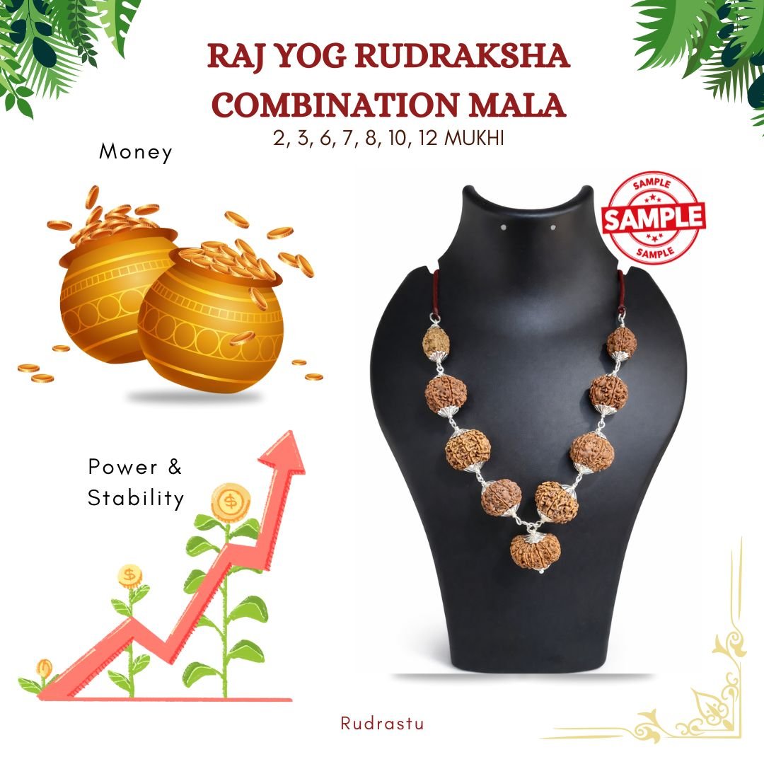 Raj Yog Rudraksha Combination Mala (For Money, Power & Stability in Life)